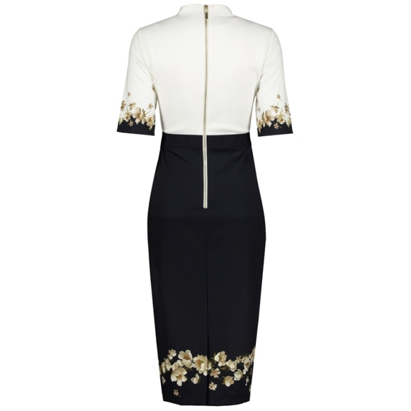 💥LAST 1💥NWT TED BAKER V NECK BODYCON DRESS - Picture 8 of 9